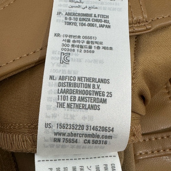 Abercrombie & Fitch Curve Love Faux Leather ’90s Straight Ultra High Rise SZ 22S - Picture 5 of 13